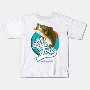 Lake fork fishing logo Kids T-Shirt